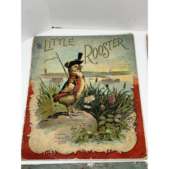 The Little Rooster 1900 published by Mc Loughlin Bros NY Book 1897 Rare Antique - Picture 1 of 4